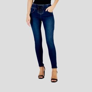 INC International Concepts Dark Blue Lace Up Skinny Jeans